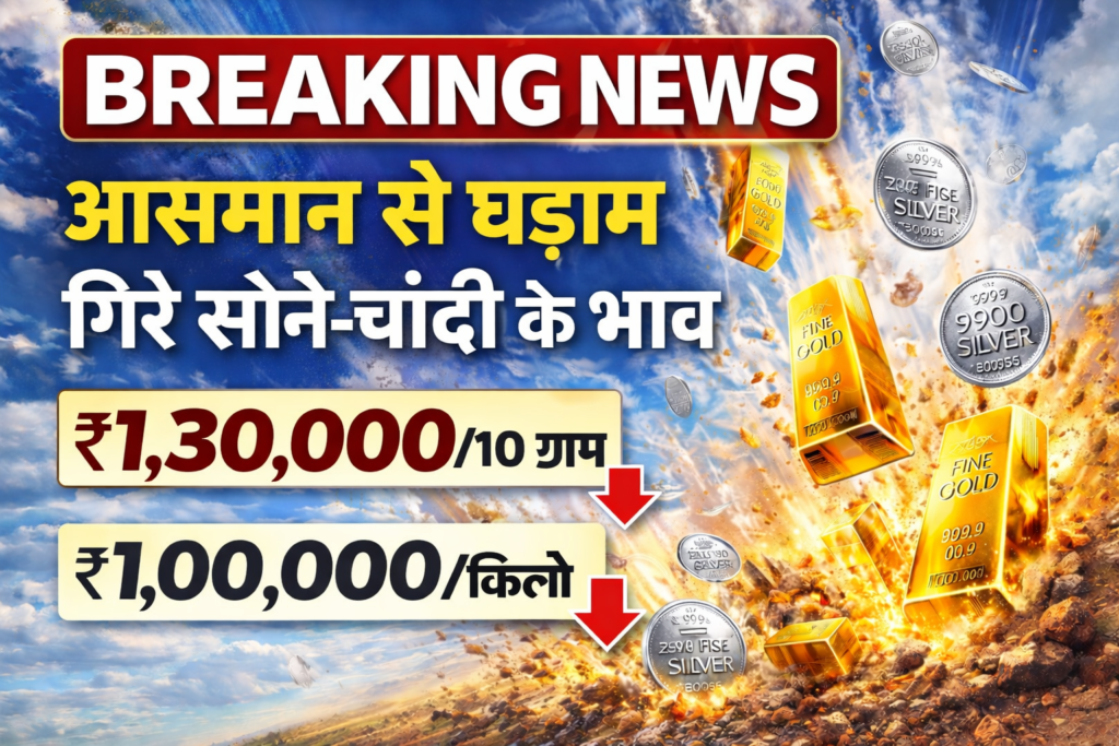 Gold and silver prices fell sharply