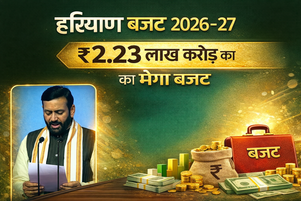 Haryana Budget 2026–27: Mega budget of ₹2.23 lakh crore