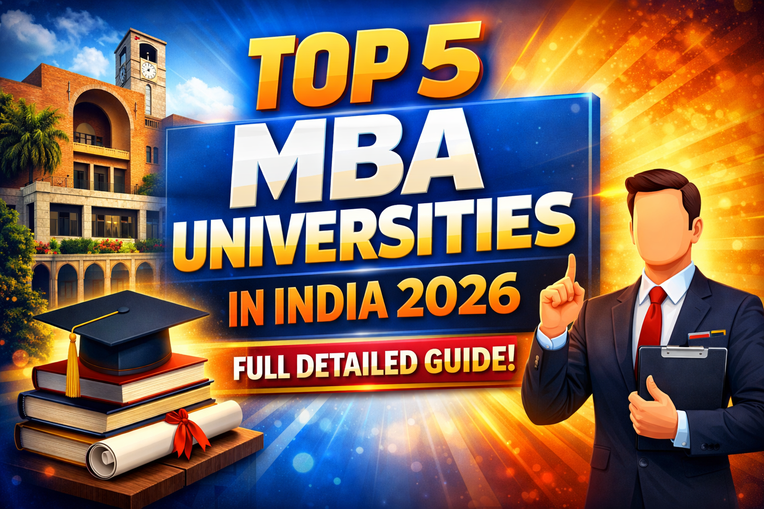 Top 5 MBA Universities in India 2026: Ranking, Fees, Placements, Campus ...